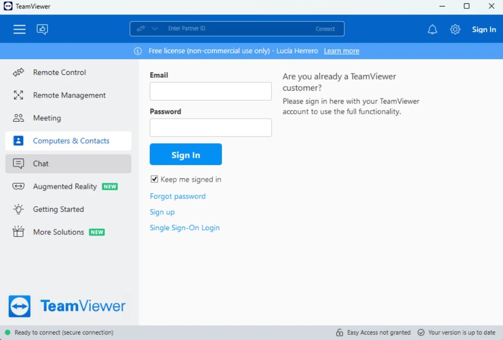 TeamViewer in-session chat